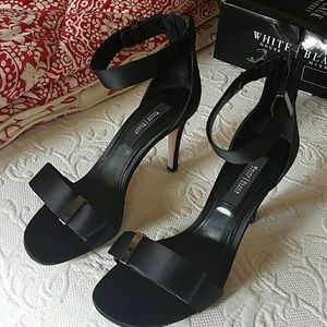 White House Black Market Satin Sandals